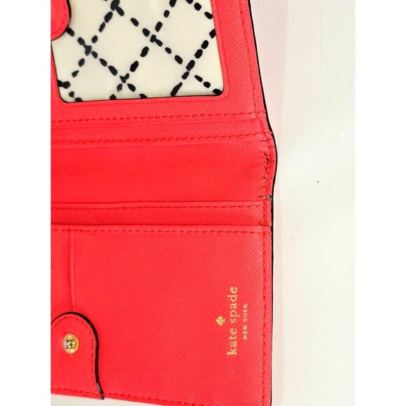 Kate Spade Women's Geranium Saffiano Leather Wallet Newbury Lane Stacy 292 - Picture 6 of 12